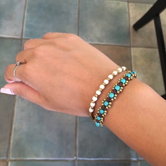 Hand woven beaded boho bracelets - Picture 2 of 5